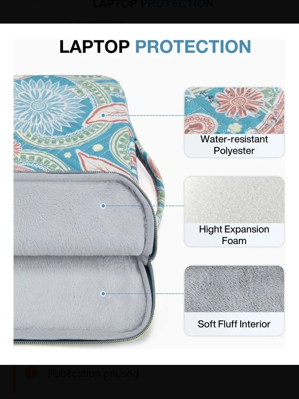 Bagsmart Paisley-Print Tablet Sleeve